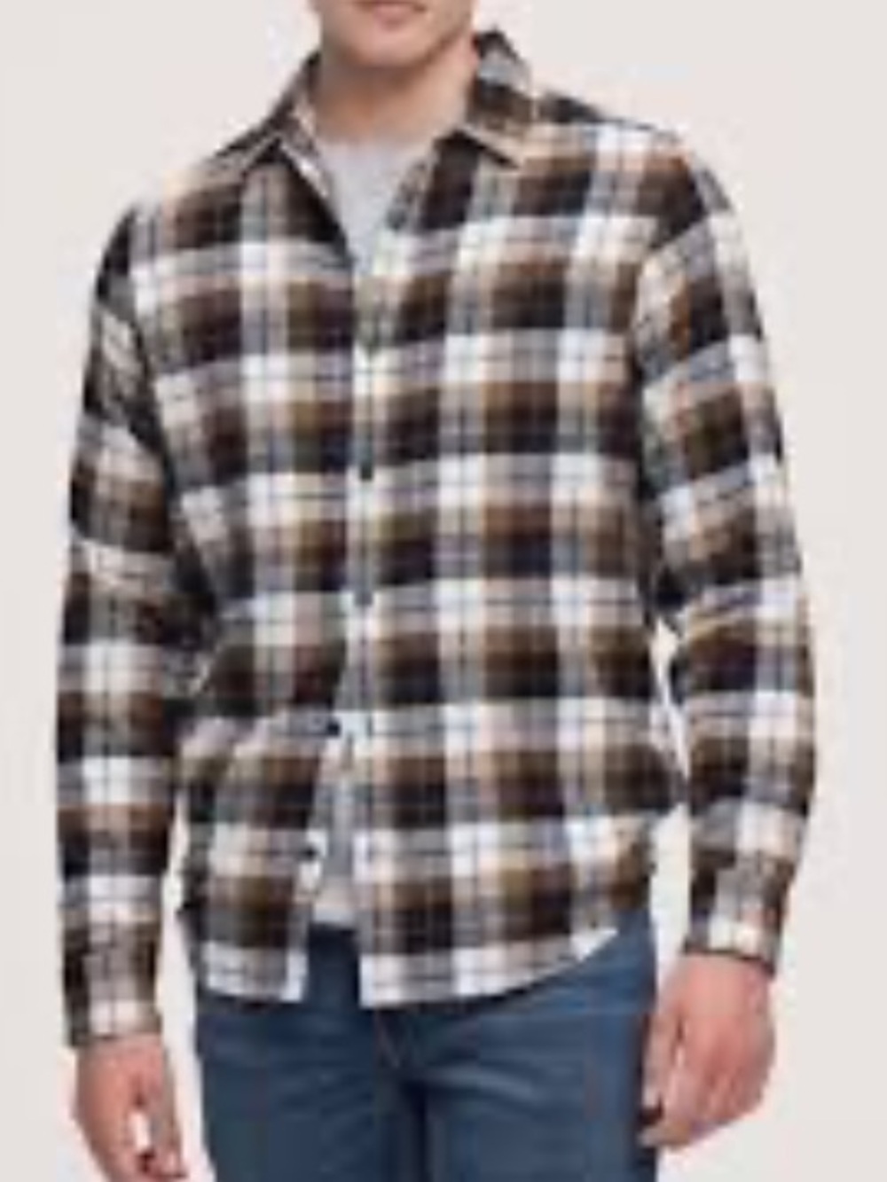 H&M 100% cotton Plaid Button-Up Shirt